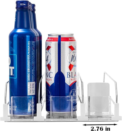 Rula Drink Organizer for Fridge, Width Adjustable Water Bottle Pusher Glide - Image 4
