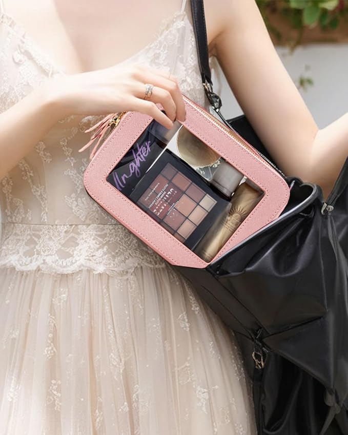 Travel Clear Makeup Bag Set, TSA Approved Cosmetic Bag Case - Image 4
