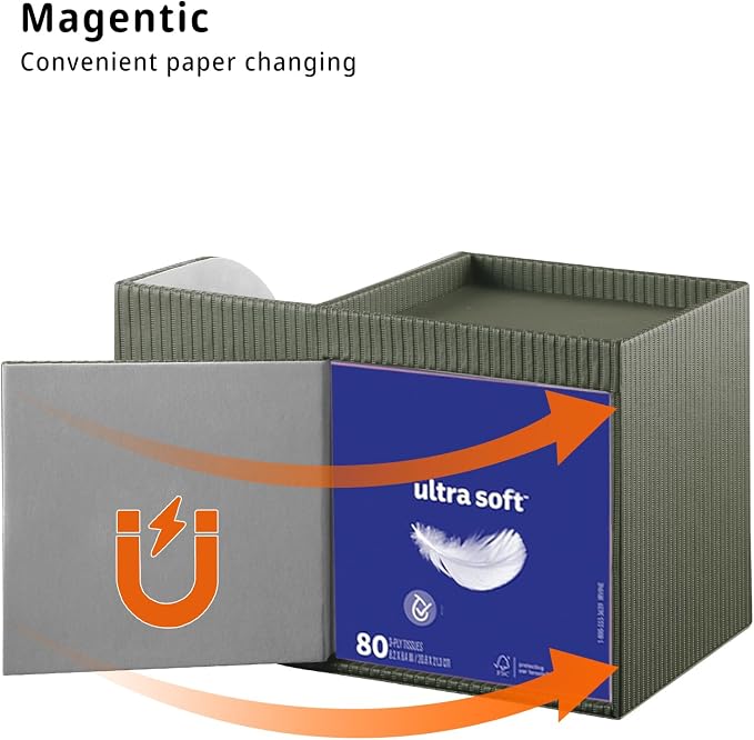 Modern PU Leather Cube Tissue Box Cover - Image 4