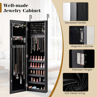 Giantex Wall or Door Mounted Jewelry Cabinet - Image 6