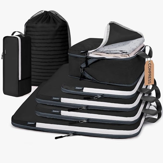 CherryNow Compression Packing Cubes, 7 Set Packing Cubes by CherryNow