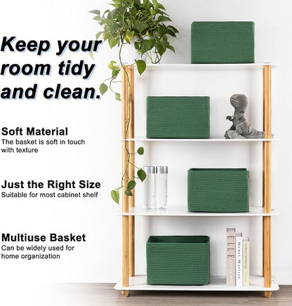 4 Pack Storage Baskets for Organizing, Woven Baskets for Shelves - Image 2