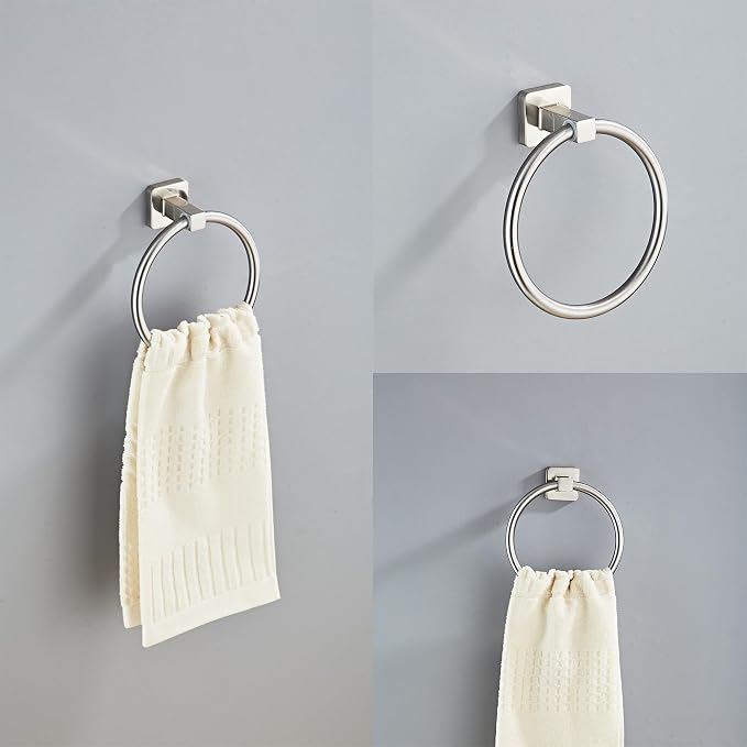 Brushed Nickel Bathroom Hardware Set 4 Pieces, Bathroom Accessories Set - Image 4