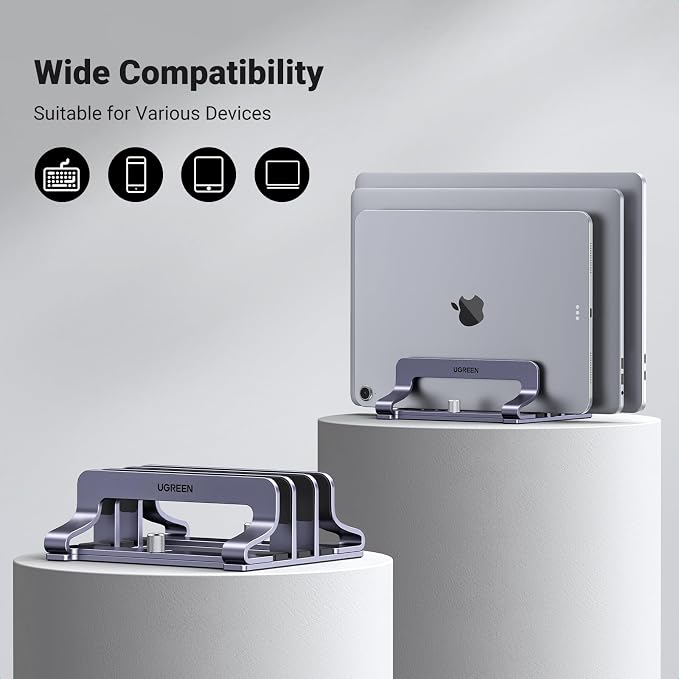 UGREEN 3-Slot Vertical Laptop Stand Holder Desk Compatible - Image 8