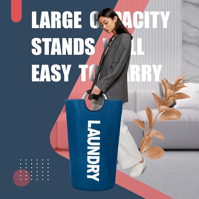 Caroeas 125L Laundry Basket, Large Laundry Hamper, Laundry Bag - Image 2