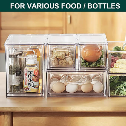 LALASTAR Fridge Organizer And Storage Clear, Large Refrigerator Organizer Bin - Image 3
