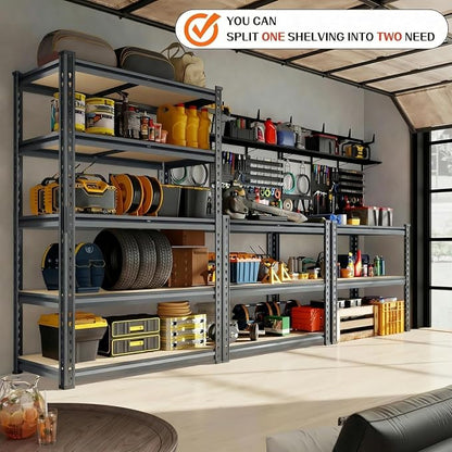 36" W x 12" D x 72" H Garage Storage Shelves Heavy Duty 2650 LBS, 5-Tier - Image 2