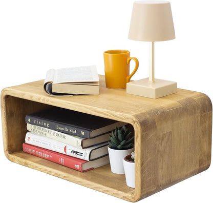 Floating Nightstand Wooden, Bedside Table, Nightstand Shelf, Wall Mounted by Woodches