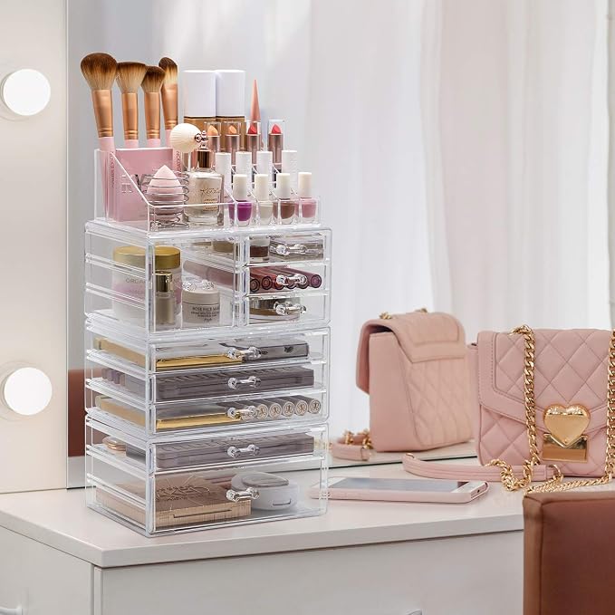 Sorbus Large Clear Makeup Organizer - Image 4