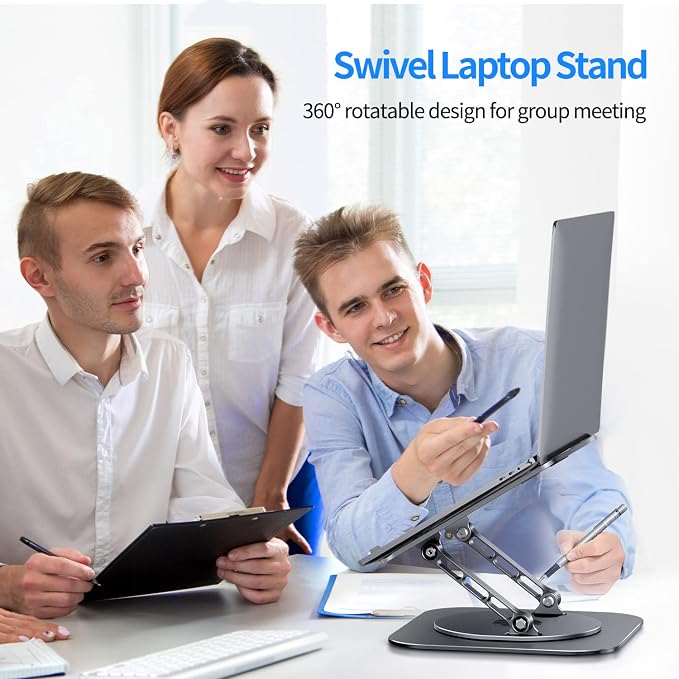 Adjustable Laptop Stand with 360 Rotating Base, Computer Stand - Image 7