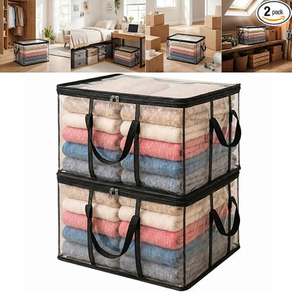 Large Heavy-Duty Thick Plastic Clear Storage Bag by Learoin