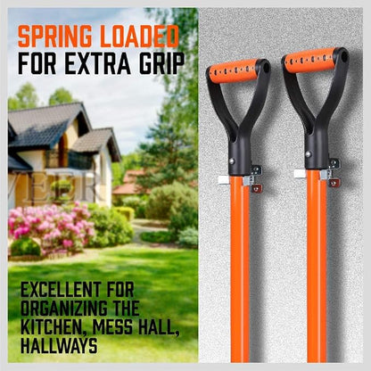 HORUSDY 10 Pack Spring Grip Mop and Broom Holder - Image 5