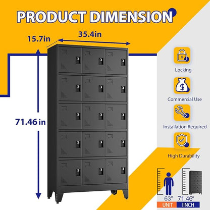 PAOFIN Metal Storage Lockers for Employees - Image 3