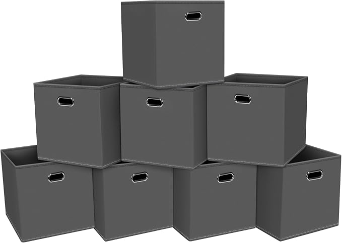 Fabric Cloth Storage Bins, Fabric Cube Organizer by SEVENDOME