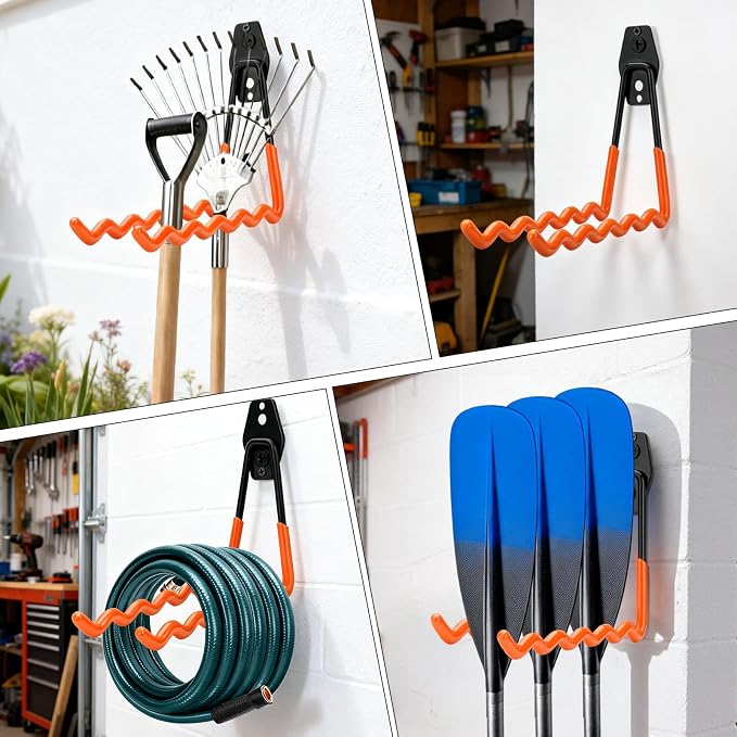 Plus tard 2 Pcs Kayak Paddle Holder, Wall-Mounted Hook - Image 7