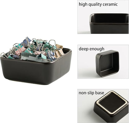 Ceramic Paper Clip Holder for Desk Cute Binder Holder Paperclip Holders for - Image 5