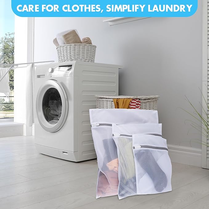 Mesh Laundry Bags for Delicates, 3 Pack Laundry Bags Mesh Wash Bags in 3 Sizes - Image 7
