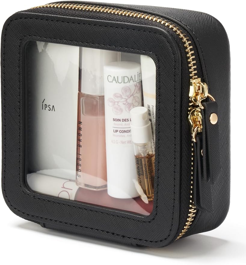 Popvibe Clear Makeup Bag Travel Cosmetic Case Transparent Toiletry Bag by POPVIBE