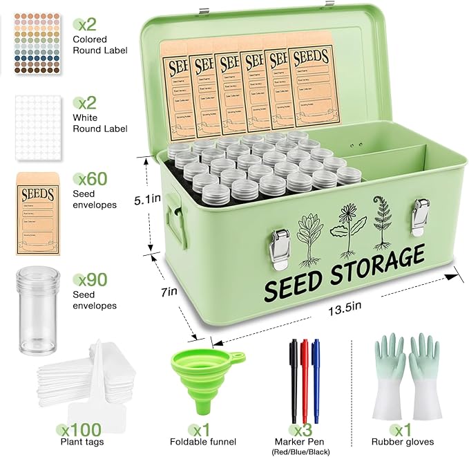 Metal Seed Storage Box Organizer - Image 2