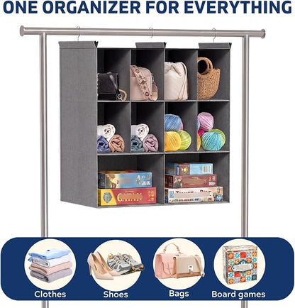 Ofiray-home 3 Tier Hanging Closet Organizer, 10 Compartments Sweater Organizer - Image 8