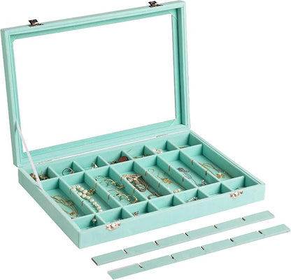 Frebeauty Velvet Jewelry Tray, 35 Grid Jewelry Organizer - Image 5