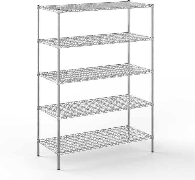 24" Deep x 54" Wide x 74" Height Wire Shelving Kit | 5-Tier | NSF Commercial by Regal+Altair
