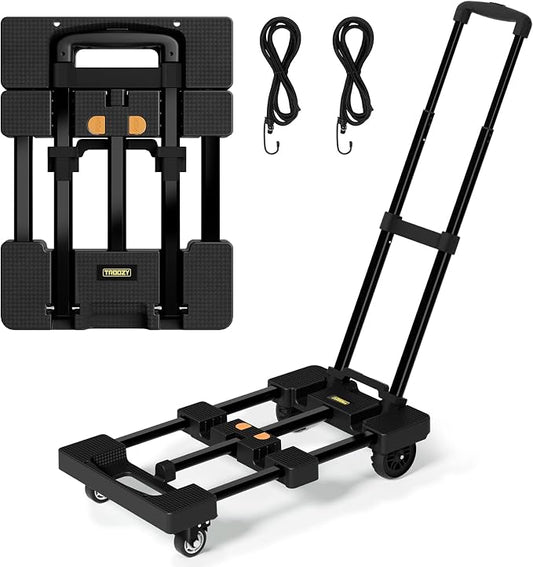 Folding Hand Truck 500 LB, Portable Heavy Duty Dolly Cart by TROOZY