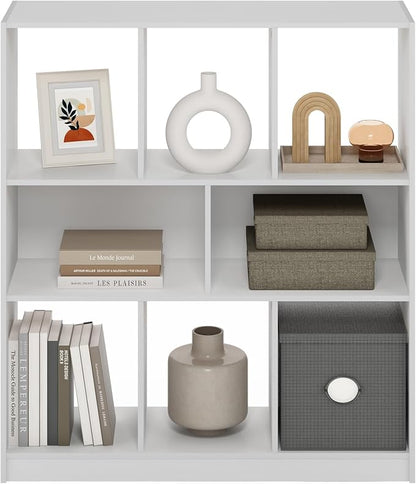Furinno DALY Book Shelf, 8-Cube Bookshelf, Horizontal Cube Storage Organizer - Image 4