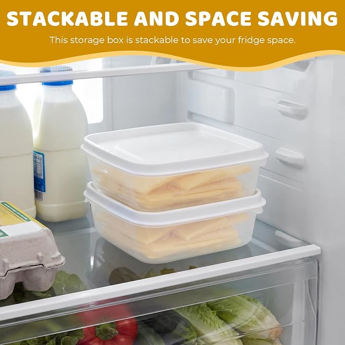 2Pack Sliced Cheese Container for Fridge, Keeps Cheeses Fresh Longer and - Image 7