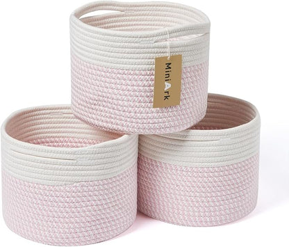 Small Basket for Organizing | Cube Shelf Closet Storage Baskets | 9.7×9.7×7.1” by MiniArkStorageBasketsHome