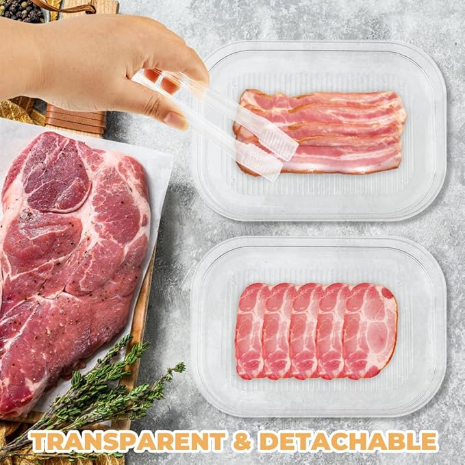 Deli Meat Container for Fridge, 3 Tier Stackable Clear Deli Meats Containers - Image 7