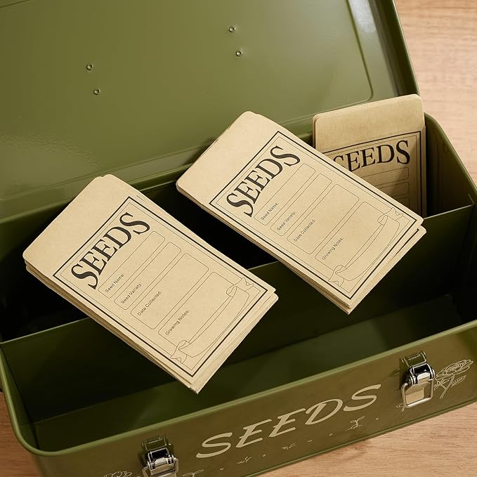 VerdantVibes Metal Seed Storage Organizer Box - Image 9