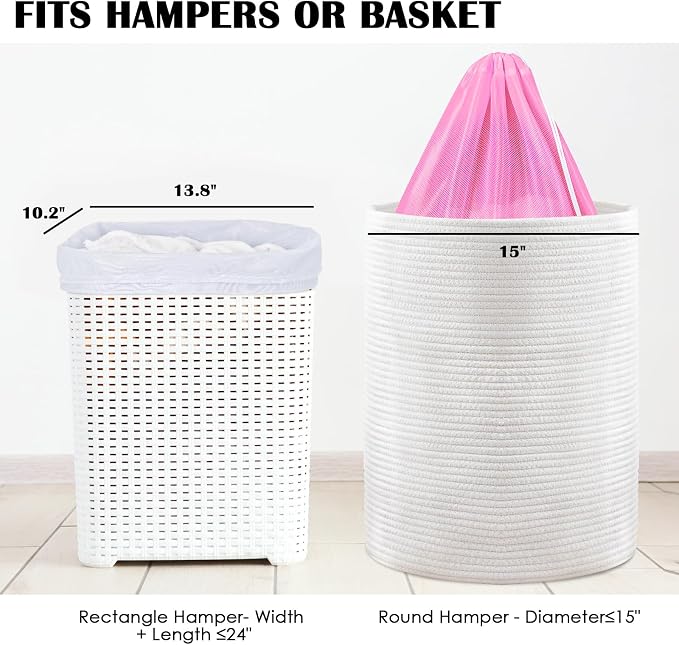 2 Pack Large Mesh Laundry Bag, Heavy Duty Laundry Bags - Image 4
