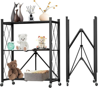 3 Tier Foldable Storage Shelf by YUANJIMI