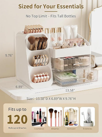Booklov Makeup Organizer for Vanity, Large Capacity Cosmetic Display Case - Image 2