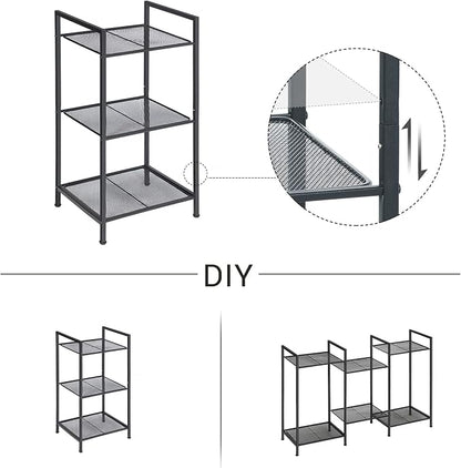 SONGMICS 3-Tier Storage Rack, Bathroom Shelf, Extendable Plant Stand - Image 4