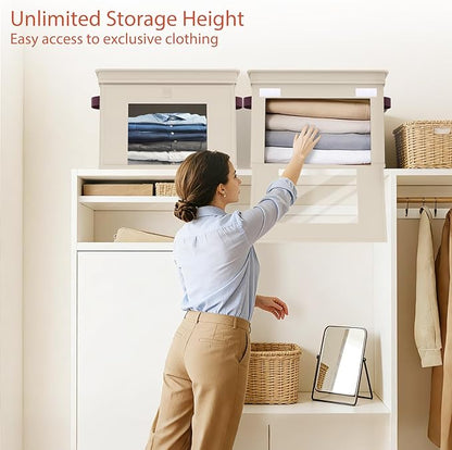 Univivi Storage Bins with Lids, Large Closet Organizers and Storage with - Image 2