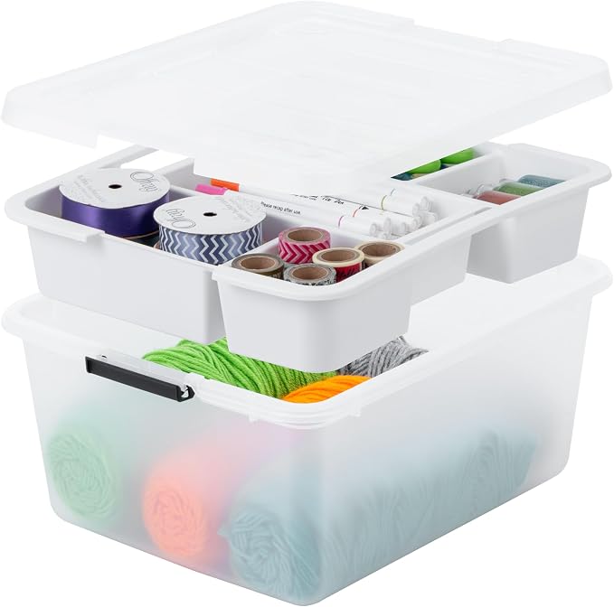 IRIS USA 18 QT Clear Storage Organizer by IRISUSA