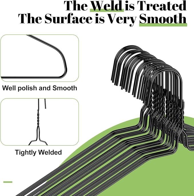 Wire Metal Hangers 100 Pack, Bulk Dry Cleaner Hangers - Image 5