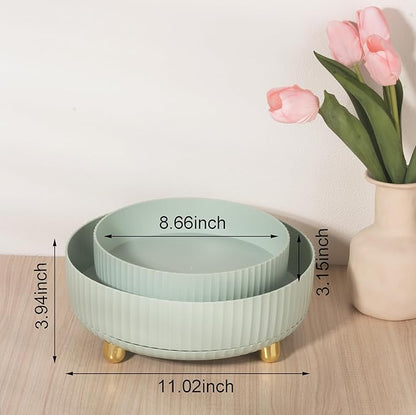 Anyoifax Makeup Perfume Organizer Tray 360 Degree Rotating Lazy Susan Skincare - Image 5