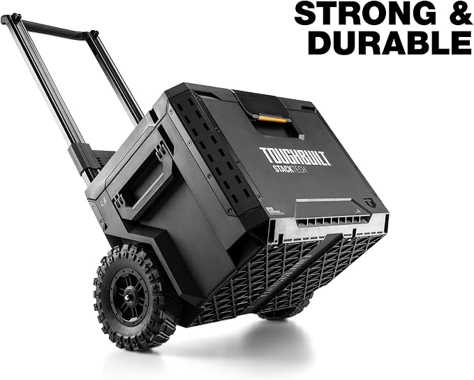ToughBuilt Portable 2-in-1 Rolling Tool Box, Wheels & Stackable Design - Image 8