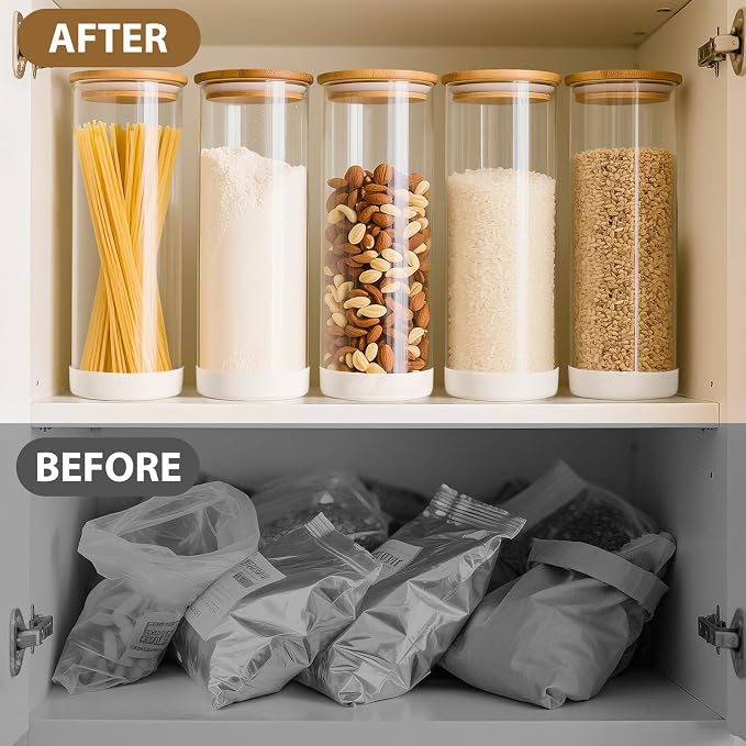 TBWIND 73oz Glass Spaghetti Pasta Containers - Image 7