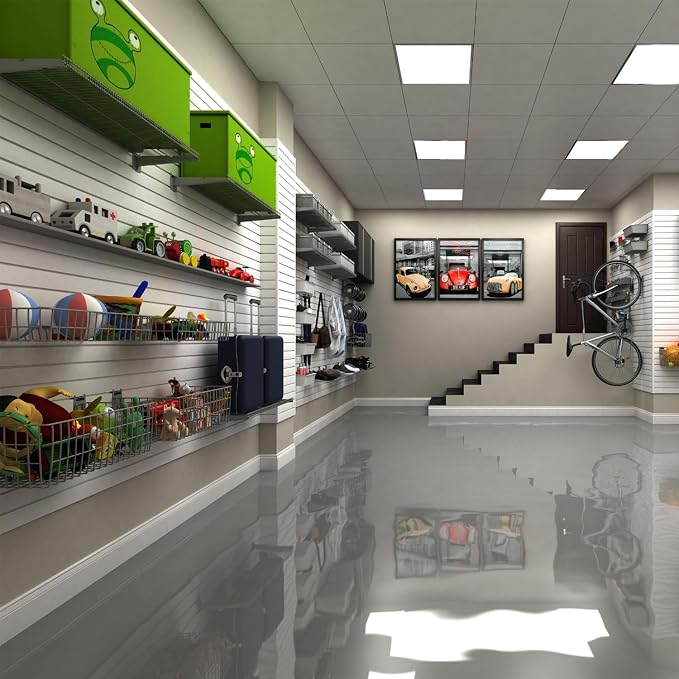 8'H x 4'W PVC Slatwall Panels Garage Wall Storage System - Image 2