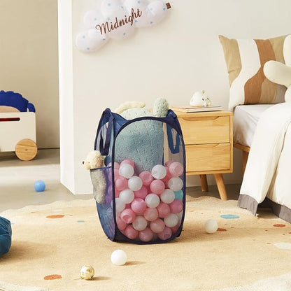 TECHMILLY Upgraded 105L Collapsible Mesh Pop Up Laundry Hamper - Image 6