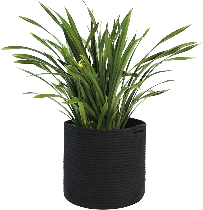 MEGASKET Cotton Rope Plant Basket, Woven Basket Planter by MEGASKET