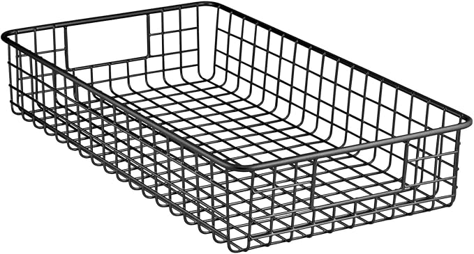 mDesign Wide Wire Storage Basket - Image 8
