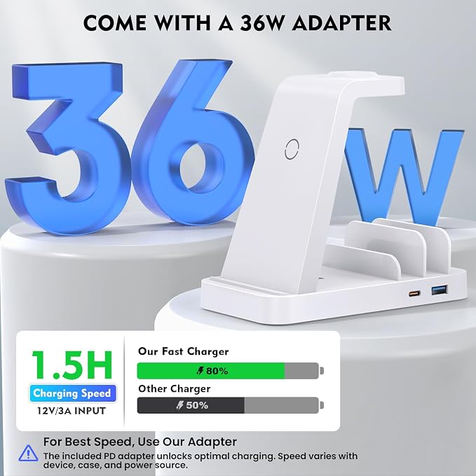 Wireless Charger for iPhone - 5 in 1 Charging Station for Multiple Devices - Image 4