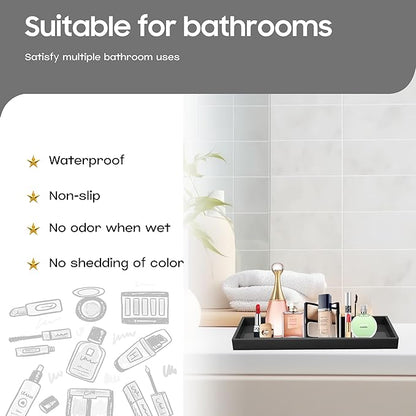 Vanity and Bathroom Tray, Waterproof Vanity Tray - Image 2