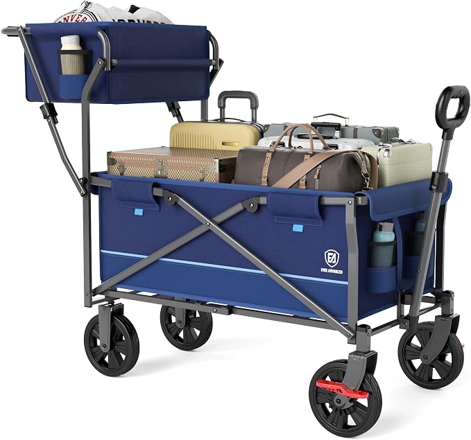 EVER ADVANCED Collapsible Push & Pull Shopping Cart by EVERADVANCED