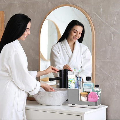 Toothbrush Holders for Bathroom Countertop Organizer, Brushed Nickel Tooth - Image 2